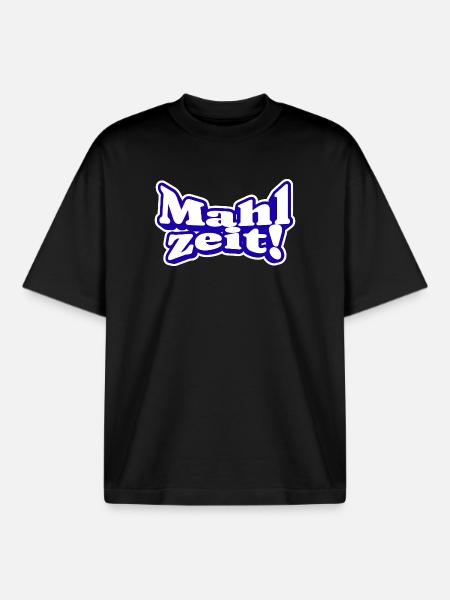 Endlich Mahlzeit! Guten Appetit - Boxy Heavyweight Unisex Organic T-Shirt von Stanley/Stella - Schwarz