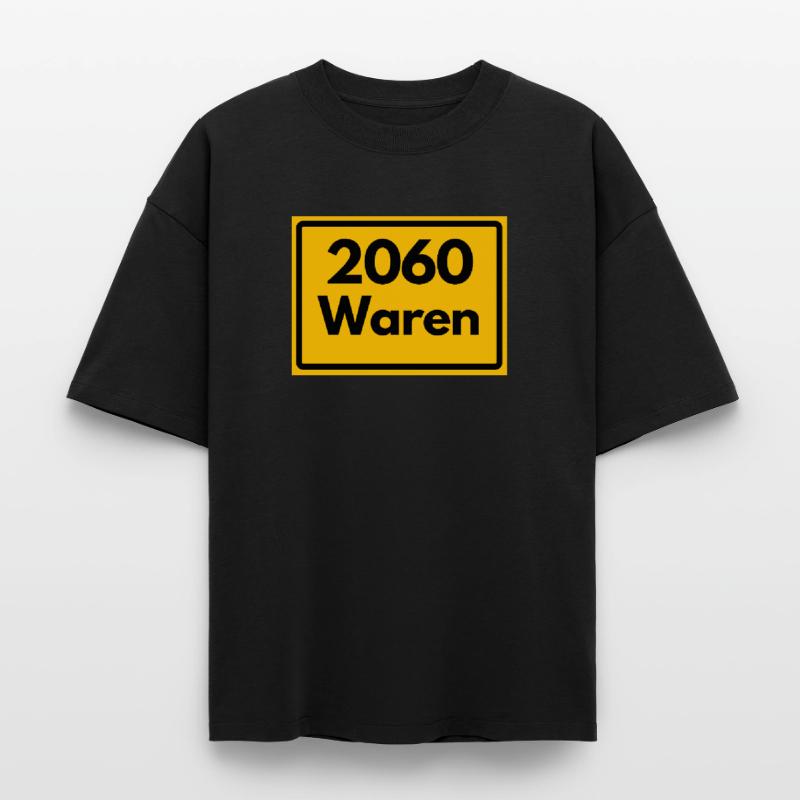 OLD POSTCODE POSTCODE RETRO 2060 WAREN MÜRITZ Boxy Heavyweight Unisex Organic T-Shirt by Stanley/Stella