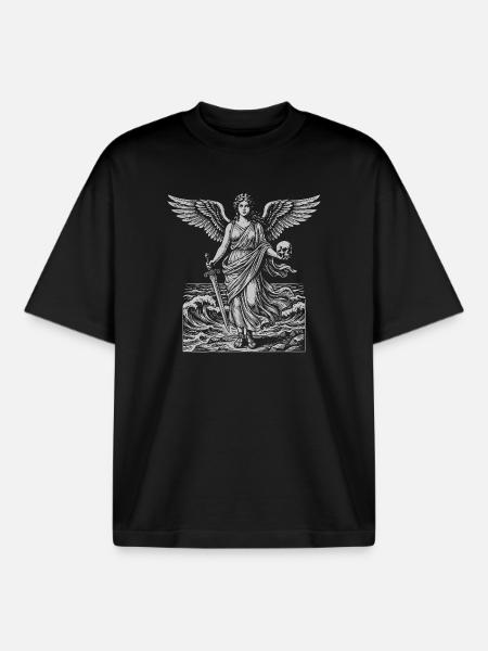 Engelwächter des Meeres - Boxy Heavyweight Unisex Organic T-Shirt von Stanley/Stella - Schwarz