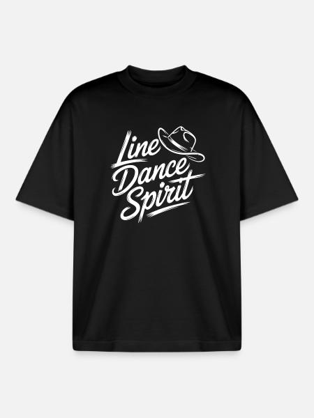 Line Dance Spirit - Boxy Heavyweight Unisex Organic T-Shirt by Stanley/Stella - black