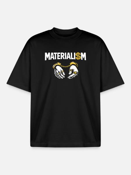 Materialismus: Gefesselte Hände Systemkritik - Boxy Heavyweight Unisex Organic T-Shirt von Stanley/Stella - Schwarz