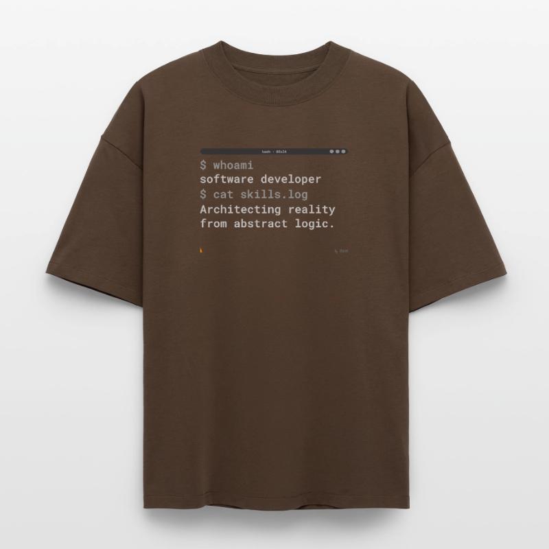 Software Developer Coding Terminal Shirt Boxy Heavyweight Unisex Organic T-Shirt by Stanley/Stella