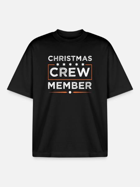 Christmas Crew - Boxy Heavyweight Unisex Organic T-Shirt by Stanley/Stella - black