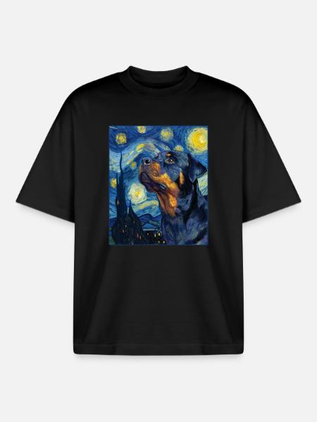 Rottweiler - Boxy Heavyweight Unisex Organic T-Shirt by Stanley/Stella - black