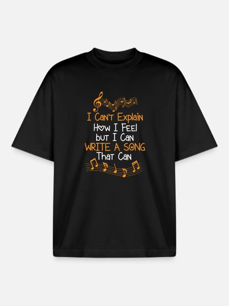 Singer Music Teacher Music Singer Choir - Boxy Heavyweight Unisex Organic T-Shirt by Stanley/Stella - black