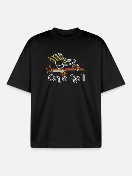On a Roll - Boxy Heavyweight Unisex Organic T-Shirt by Stanley/Stella - black