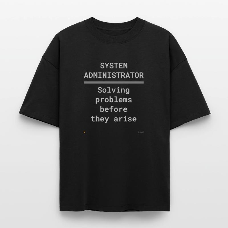 System administrator: Solve problems in advance Boxy Heavyweight Unisex Organic T-Shirt by Stanley/Stella
