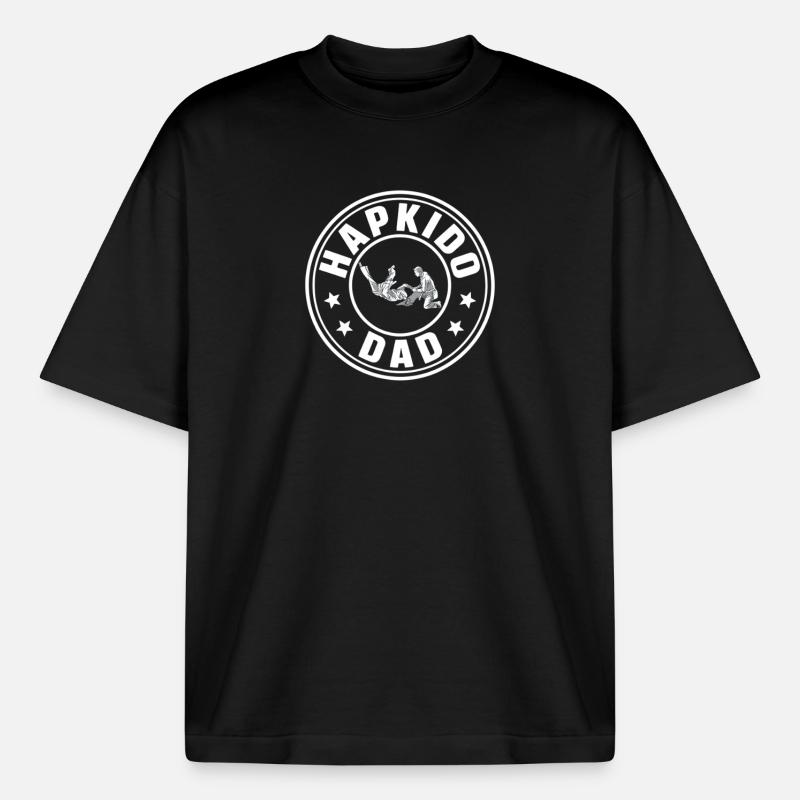 Hapkido Dad Hap Ki Do Geschenk - Boxy Heavyweight Unisex Organic T-Shirt von Stanley/Stella - Schwarz