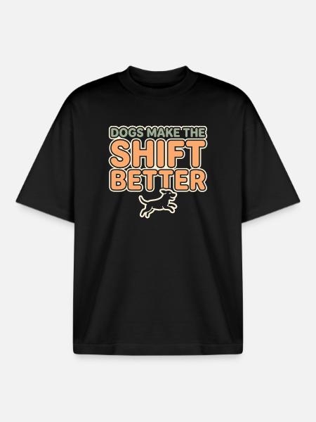 Kennel technician, kennel assistant, animal care - Boxy Heavyweight Unisex Organic T-Shirt by Stanley/Stella - black
