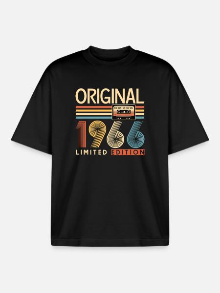 60 years, 60th anniversary - Boxy Heavyweight Unisex Organic T-Shirt by Stanley/Stella - black