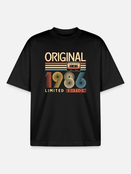 40 years, 40th anniversary - Boxy Heavyweight Unisex Organic T-Shirt by Stanley/Stella - black