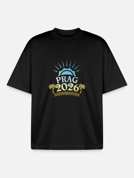 Prag 2026 Bunt - Boxy Heavyweight Unisex Organic T-Shirt von Stanley/Stella - Schwarz