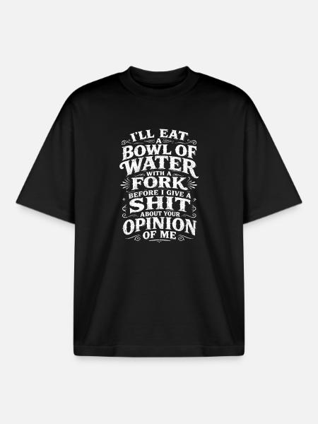 Kein Bock auf deine Meinung - Boxy Heavyweight Unisex Organic T-Shirt von Stanley/Stella - Schwarz