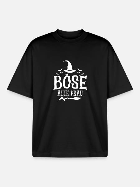 Böse Alte Frau - Boxy Heavyweight Unisex Organic T-Shirt von Stanley/Stella - Schwarz