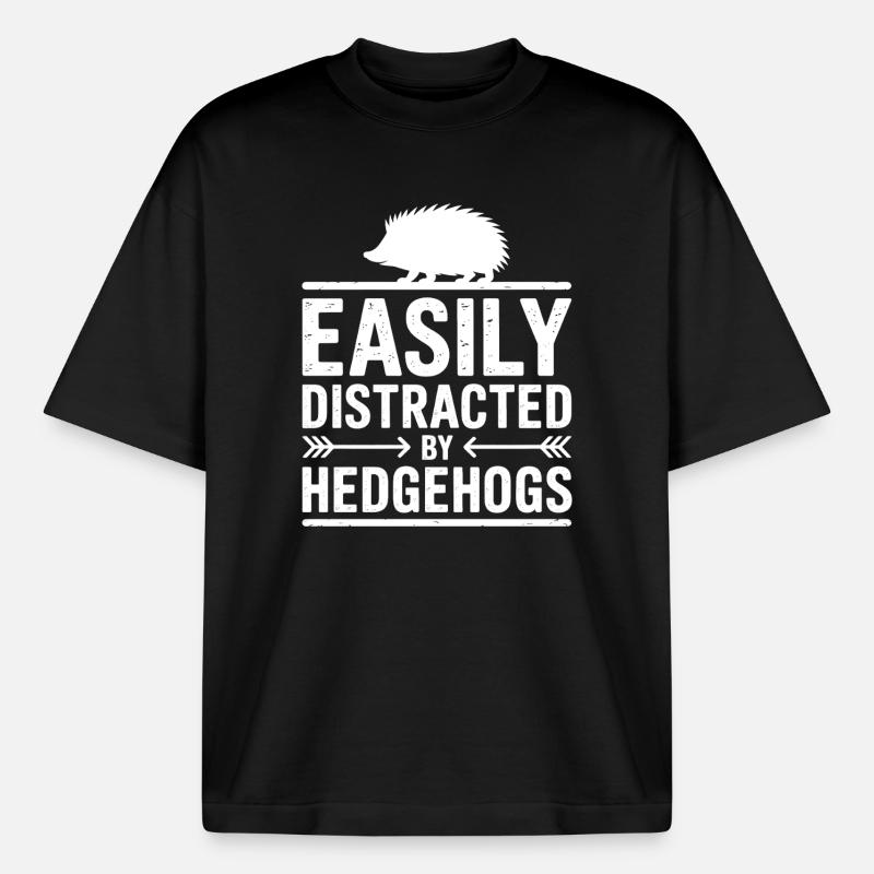 Igel Sprüche Igel Lustiges Igel Geschenk - Boxy Heavyweight Unisex Organic T-Shirt von Stanley/Stella - Schwarz
