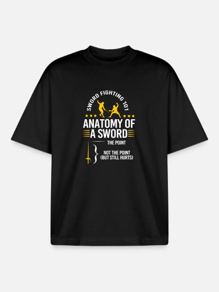 fencing - Boxy Heavyweight Unisex Organic T-Shirt by Stanley/Stella - black