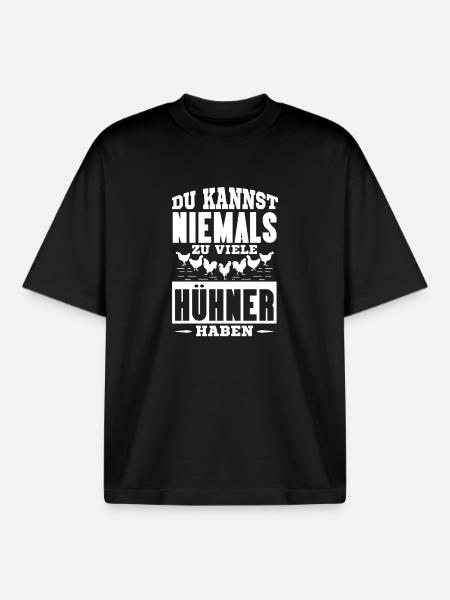Hühnerflüsterer Huhn Hühnerhalter Hühner - Boxy Heavyweight Unisex Organic T-Shirt von Stanley/Stella - Schwarz