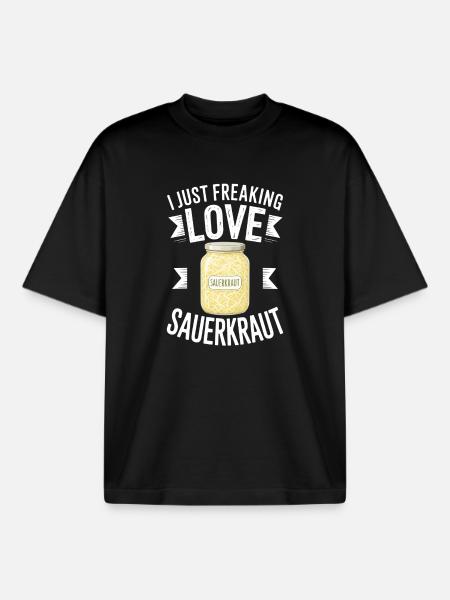 Sauerkraut Sauerkraut German dish gift - Boxy Heavyweight Unisex Organic T-Shirt by Stanley/Stella - black
