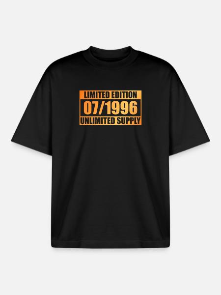 30th Anniversary Limited Edition - ꝏ Supply 07/1996 - Boxy Heavyweight Unisex Organic T-Shirt by Stanley/Stella - black