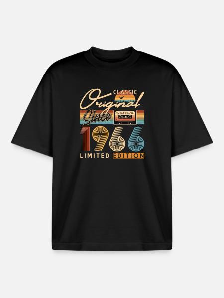 60th birthday, 60 years - Boxy Heavyweight Unisex Organic T-Shirt by Stanley/Stella - black