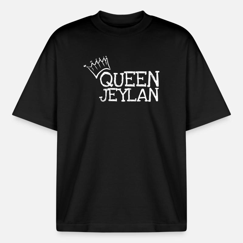Influenceuse Jeylan - T-shirt unisexe boxy épais biologique Stanley/Stella - noir