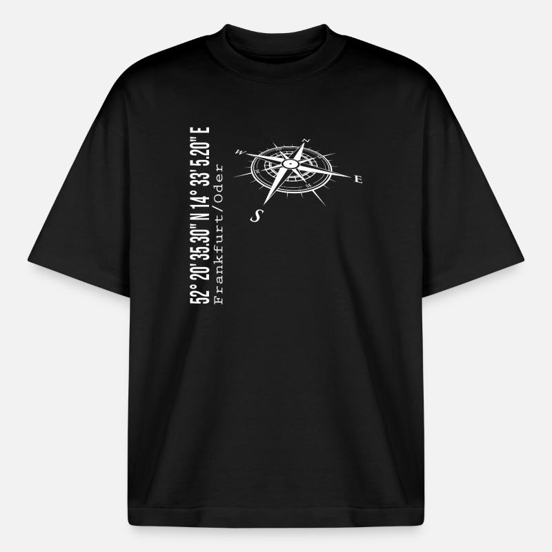Francfort / Oder - T-shirt unisexe boxy épais biologique Stanley/Stella - noir