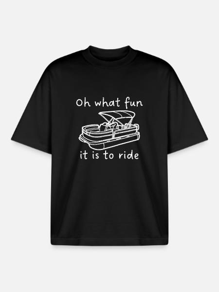 Oh quel plaisir de rouler - T-shirt unisexe boxy épais biologique Stanley/Stella - noir