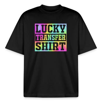 Embryo Transfer Day Fetus - Boxy Heavyweight Unisex Organic T-Shirt by Stanley/Stella - black - Front - AI Model Male 185 light (185cm) & AI Model Female 172 dark (172cm)