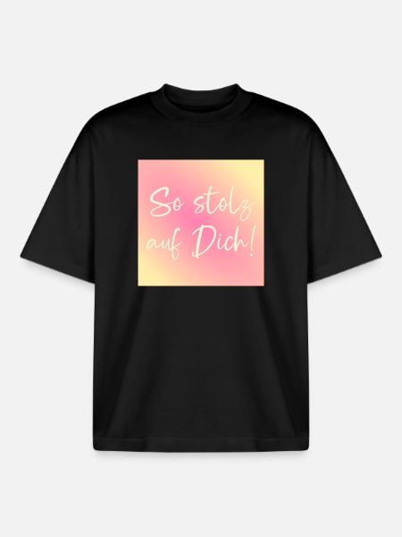 Stolz auf Dich Anerkennung - Boxy Heavyweight Unisex Organic T-Shirt von Stanley/Stella - Schwarz