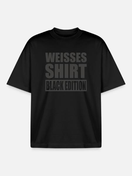 Weißes Shirt Black Edition - Boxy Heavyweight Unisex Organic T-Shirt von Stanley/Stella - Schwarz