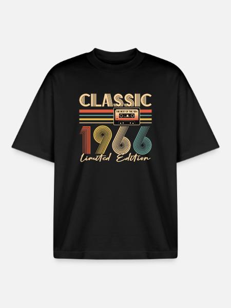 60th birthday, 60 years - Boxy Heavyweight Unisex Organic T-Shirt by Stanley/Stella - black