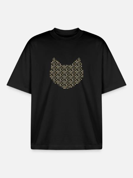A cat made of cats - Boxy Heavyweight Unisex Organic T-Shirt by Stanley/Stella - black
