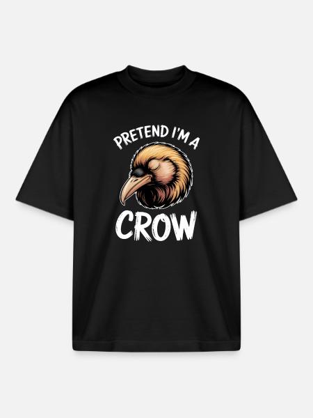 Crows Sayings Crow Funny Crow Gift - Boxy Heavyweight Unisex Organic T-Shirt by Stanley/Stella - black