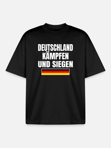 Deutschland Fan - Boxy Heavyweight Unisex Organic T-Shirt von Stanley/Stella - Schwarz