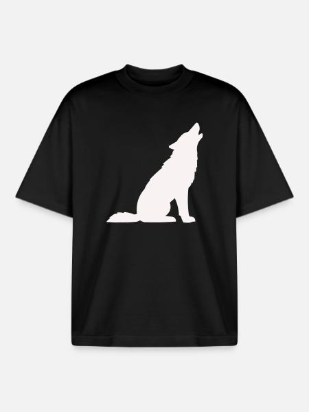 wolf- - Boxy Heavyweight Unisex Organic T-Shirt von Stanley/Stella - Schwarz