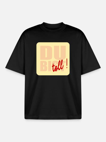 You're great - Boxy Heavyweight Unisex Organic T-Shirt by Stanley/Stella - black
