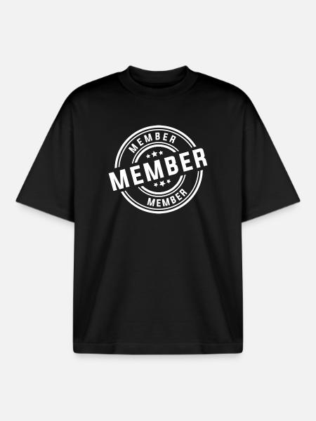 Members - Boxy Heavyweight Unisex Organic T-Shirt by Stanley/Stella - black