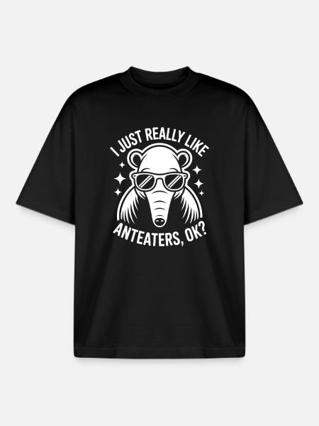 Anteater Sayings Funny Anteater Gift - Boxy Heavyweight Unisex Organic T-Shirt by Stanley/Stella - black
