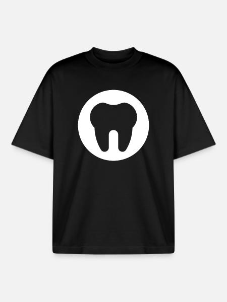 Tooth, Dentist, Dental Practice - Boxy Heavyweight Unisex Organic T-Shirt by Stanley/Stella - black