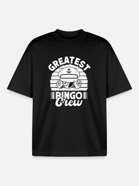 Bingo Player Greatest Crew Bingo - Boxy Heavyweight Unisex Organic T-Shirt by Stanley/Stella - black