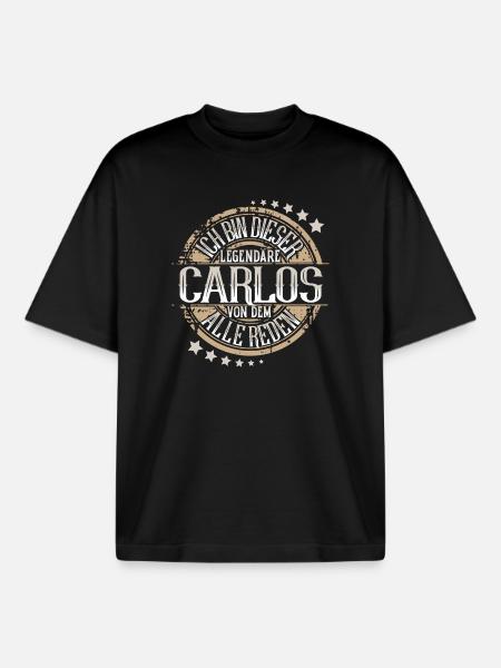 Carlos - Boxy Heavyweight Unisex Organic T-Shirt von Stanley/Stella - Schwarz