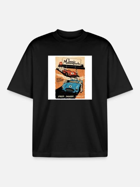 Motorsport - Boxy Heavyweight Unisex Organic T-Shirt by Stanley/Stella - black