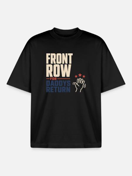 Welcome Home, Dad Military Homecoming - Boxy Heavyweight Unisex Organic T-Shirt by Stanley/Stella - black