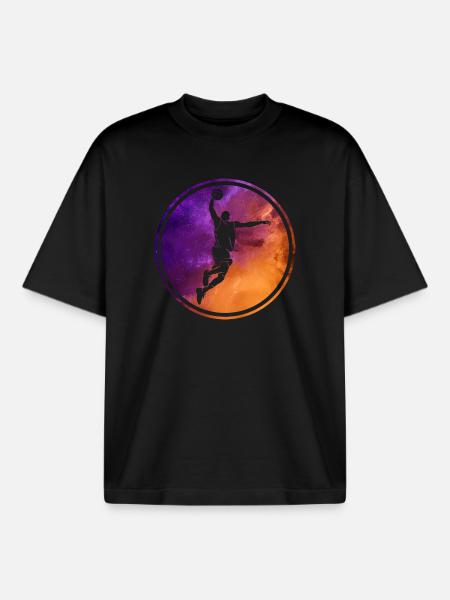 COOL BASKETBALLER BUNT BASKETBALL - Boxy Heavyweight Unisex Organic T-Shirt von Stanley/Stella - Schwarz