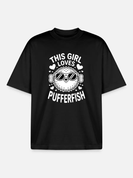 Kugelfische Sprüche Lustiges Kugelfische Geschenk  - Boxy Heavyweight Unisex Organic T-Shirt von Stanley/Stella - Schwarz