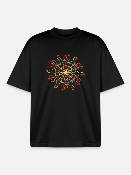 Neon Dance - Boxy Heavyweight Unisex Organic T-Shirt by Stanley/Stella - black