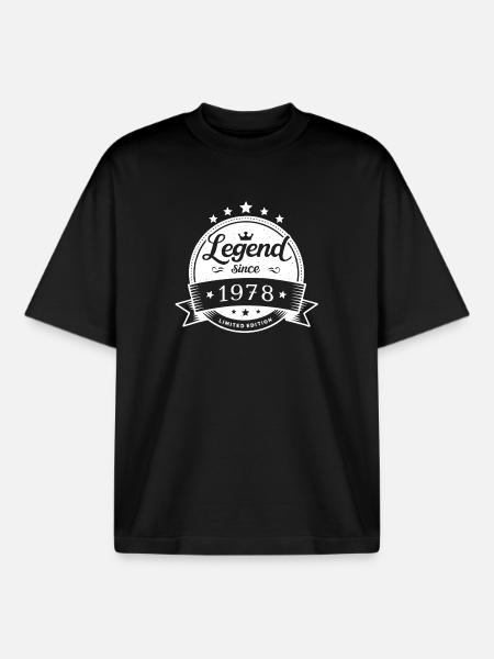 Legend since 1978 - Emblem - Boxy Heavyweight Unisex Organic T-Shirt by Stanley/Stella - black