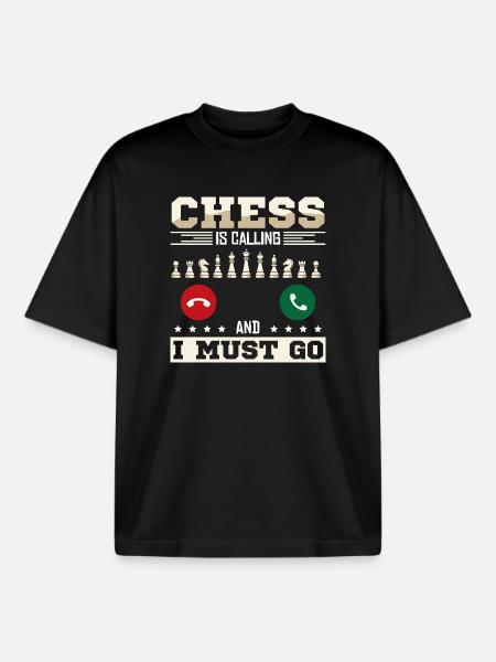 Échiquier des joueurs d’échecs - T-shirt unisexe boxy épais biologique Stanley/Stella - noir