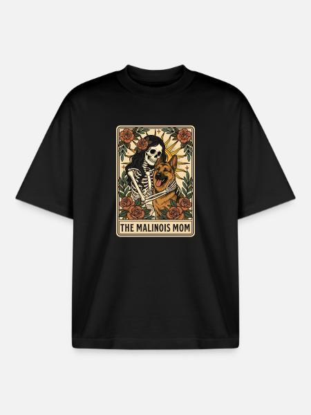 Der Malinois-Mama-Belgischer Schäferhund - Boxy Heavyweight Unisex Organic T-Shirt von Stanley/Stella - Schwarz