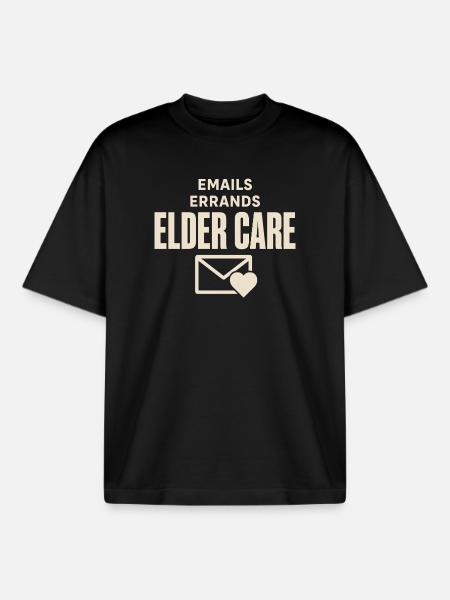 Aidant Familial Travailleur - T-shirt unisexe boxy épais biologique Stanley/Stella - noir